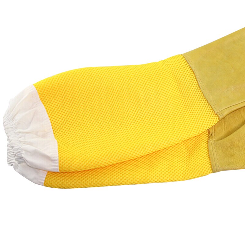 Yellow Protective Beekeeping Gloves with Breathable Anti-Bee/Sting Sleeves