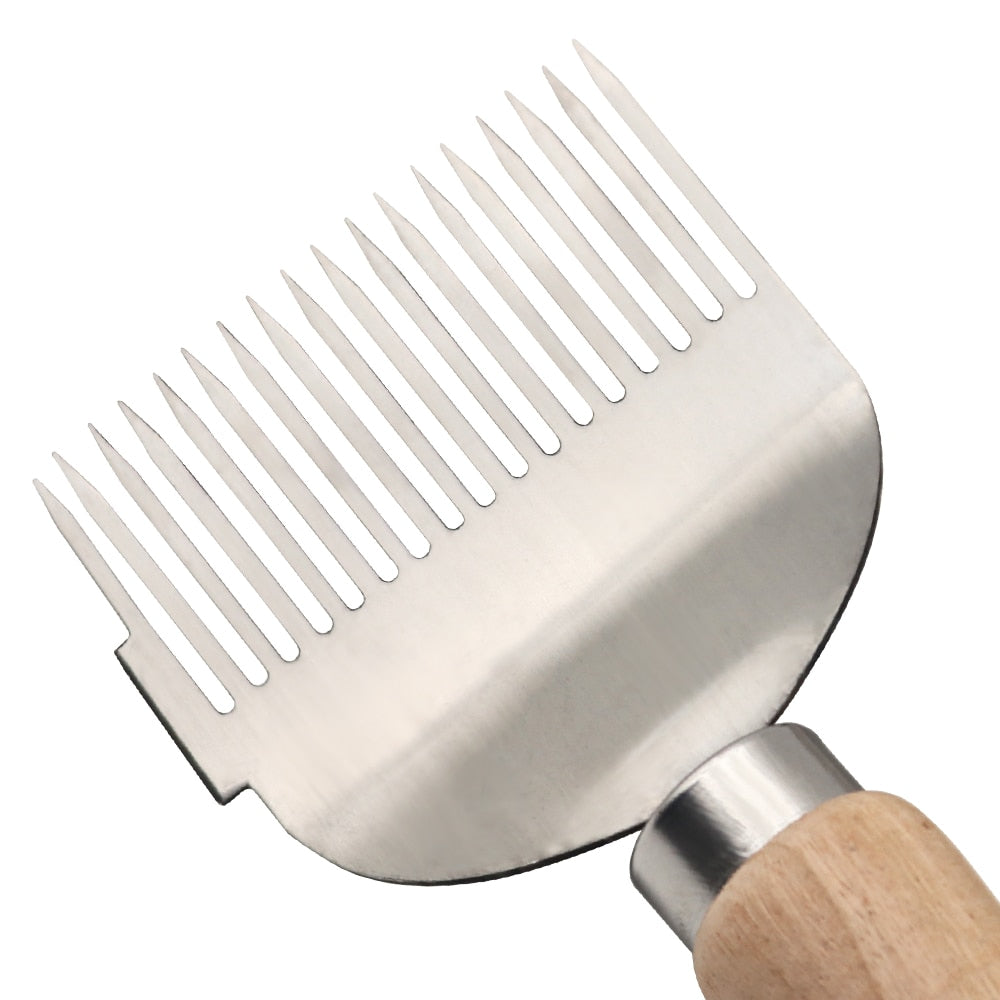 Bee Hive Uncapping Scraper with Wooden Handle