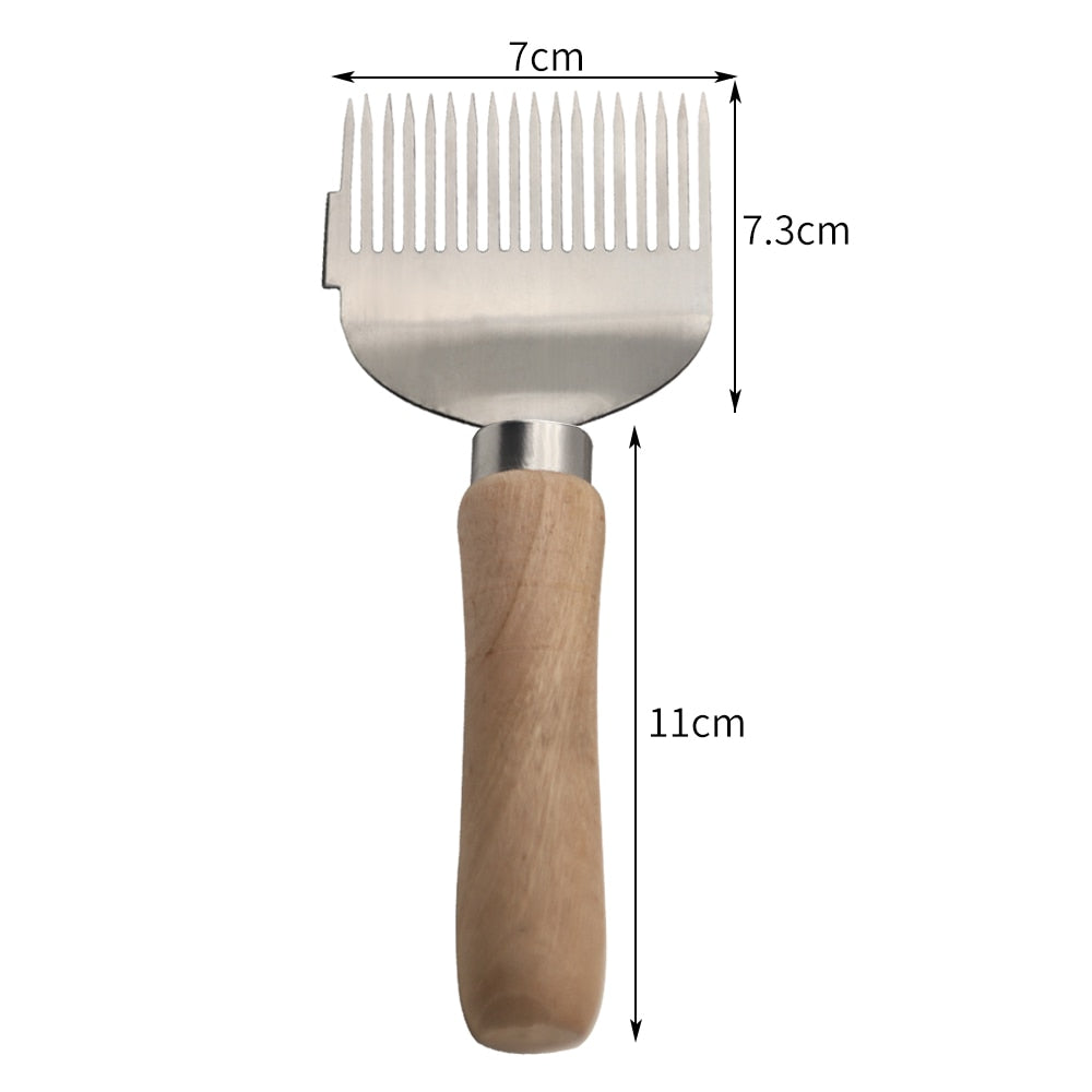 Bee Hive Uncapping Scraper with Wooden Handle