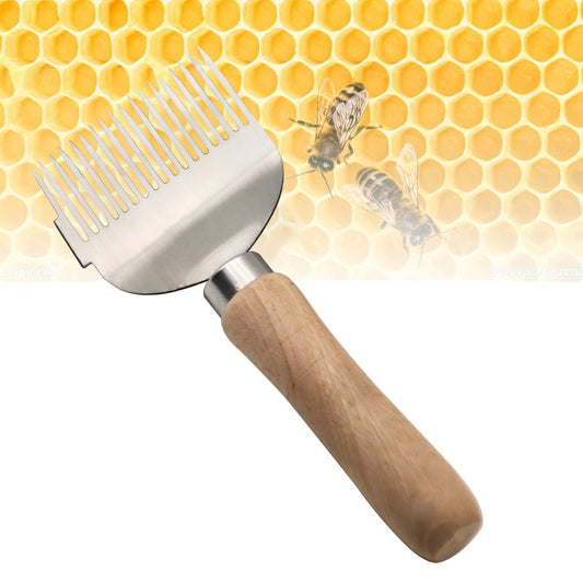 Bee Hive Uncapping Scraper with Wooden Handle